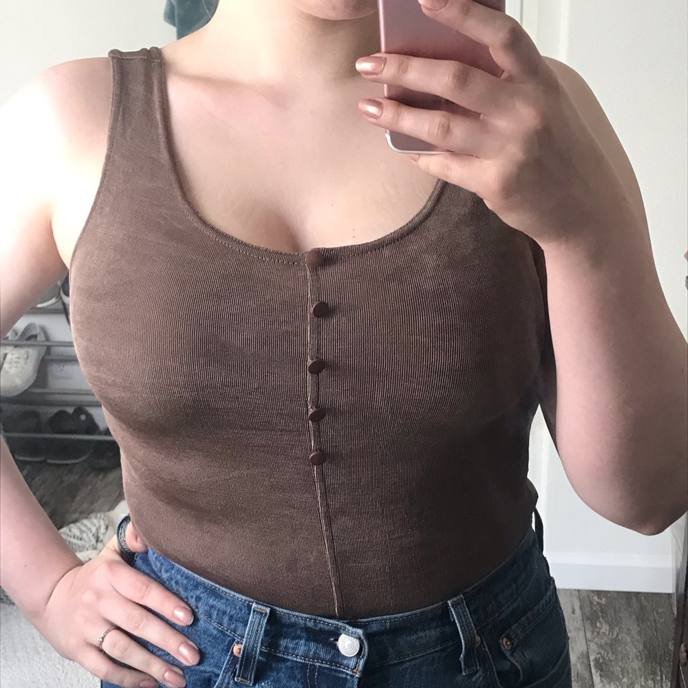 Vintage Taupe Bodysuit